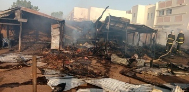 Tambacounda : Un incendie ravage le marché Corona, une dizaine de cantines détruites