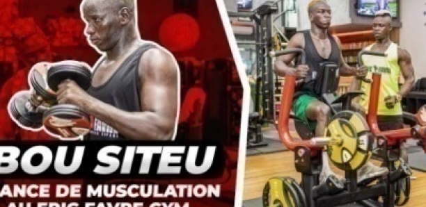 Séance de musculation de Bou Siteu au Eric Favre Gym 225