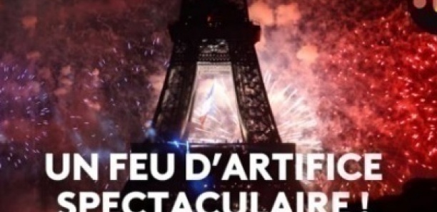 14 juillet France - Le feu d'artifice de la Ville de Paris en intégralité