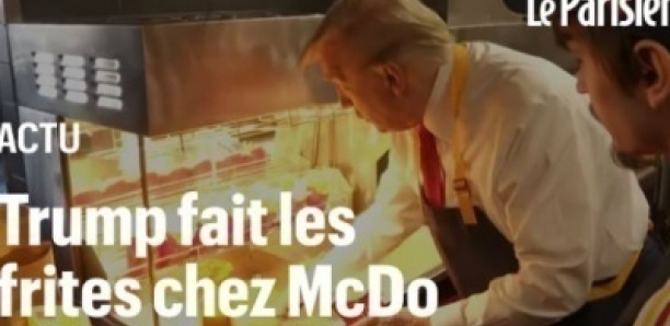 Donald Trump joue les serveurs chez McDo pour se moquer de Kamala Harris